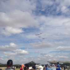 RAAF Roulettes coming in for their acrobatic display